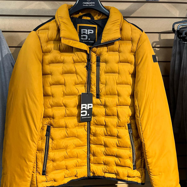 men's yellow puffer jacket